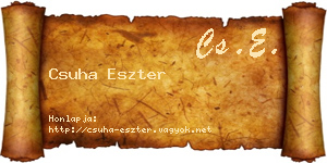 Csuha Eszter névjegykártya