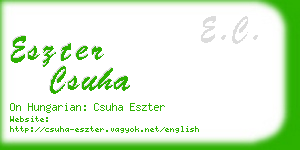 eszter csuha business card